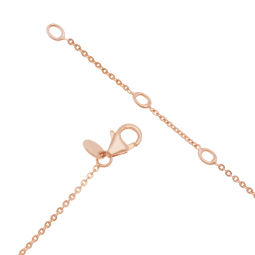 Collier en bronze plaqué or rose et oxydes de zirconium, LOVE