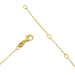 Collier en argent doré et oxydes de zirconium
