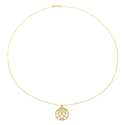 Collier sautoir en argent doré et oxydes de zirconium