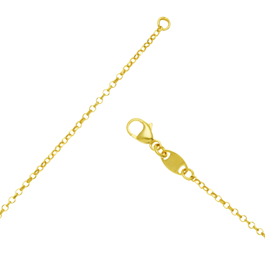 Collier sautoir en argent doré et oxydes de zirconium