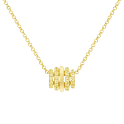 Collier en argent doré, oxydes de zirconium