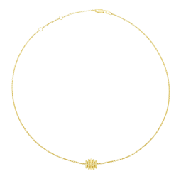 Collier en argent doré, oxydes de zirconium