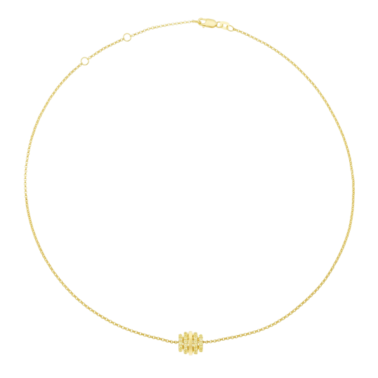 Collier en argent doré, oxydes de zirconium