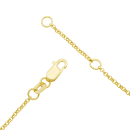 Collier en argent doré, oxydes de zirconium