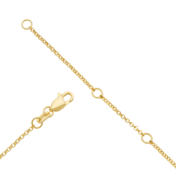 Collier en argent doré, nacre et oxydes de zirconium