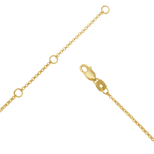 Collier en argent doré, oxydes de zirconium et laque