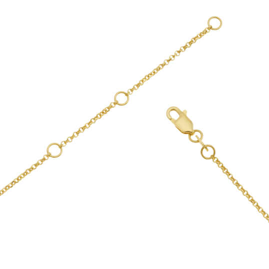 Collier en argent doré et oxydes de zirconium, clef