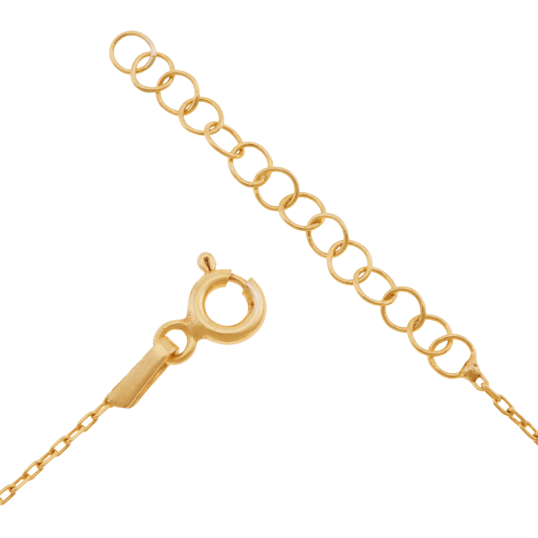 Collier en argent doré et oxydes de zirconium