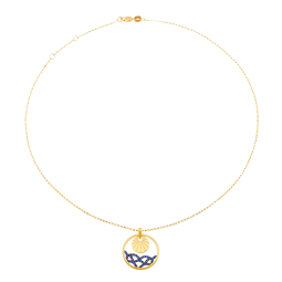 Collier en argent doré et oxydes de zirconium