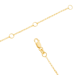 Collier en argent doré et oxydes de zirconium