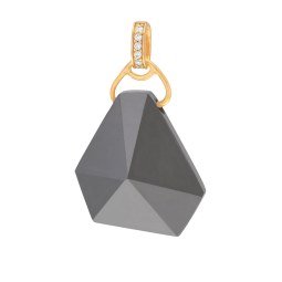 Pendentif en plaqué or et oxydes de zirconium, Hématite