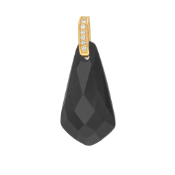Pendentif en plaqué or et oxydes de zirconium, Onyx
