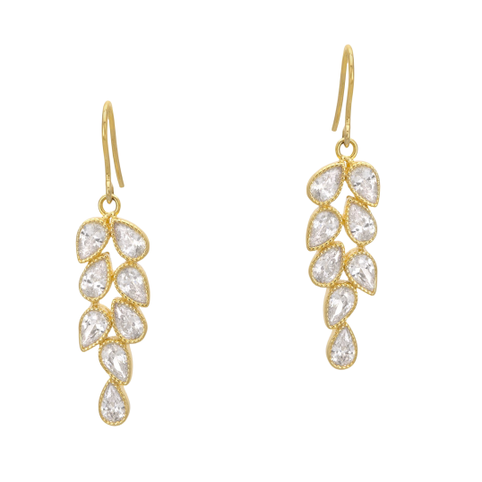 Boucles en plaqué or et oxydes de zirconium
