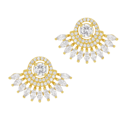 Boucles d'oreilles en plaqué or et oxydes de zirconium