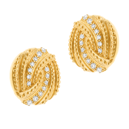 Boucles d'oreilles en plaqué or et oxydes de zirconium