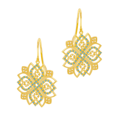 Boucles d'oreilles en plaqué or et oxydes de zirconium