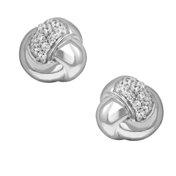 Boucles d'oreilles en argent rhodié et oxydes de zirconium