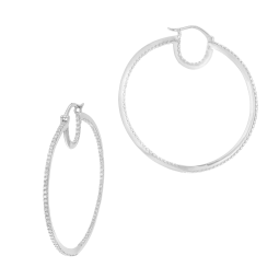 Boucles d'oreilles en argent rhodié et oxydes de zirconium