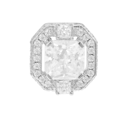 Boucles d'oreilles en argent rhodié, oxydes de zirconium
