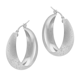 Boucles d'oreilles en argent rhodié