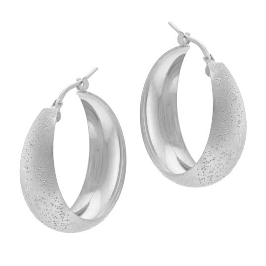 Boucles d'oreilles en argent rhodié Boucles d'oreilles en argent rhodié
