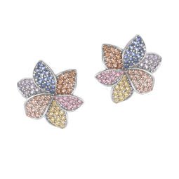 Boucles d'oreilles en argent rhodié et oxydes de zirconium
