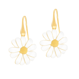 Boucles d'oreilles en argent doré et laque 