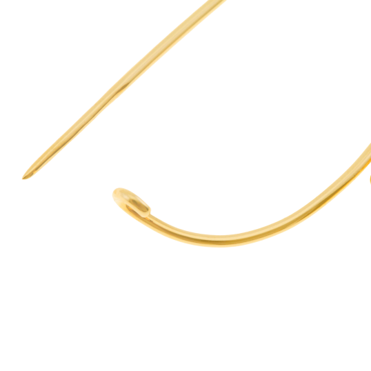 Broche en plaqué or, laque et oxydes de zirconium