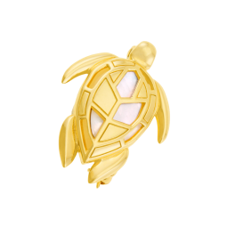 Broche en plaqué or et nacre