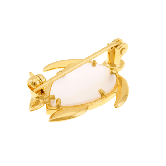 Broche en plaqué or et nacre Broche en plaqué or et nacre