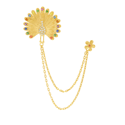 Broche en plaqué or et oxydes de zirconium