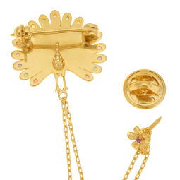 Broche en plaqué or et oxydes de zirconium