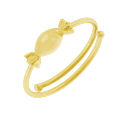 Bague réglable en plaqué or, bonbon