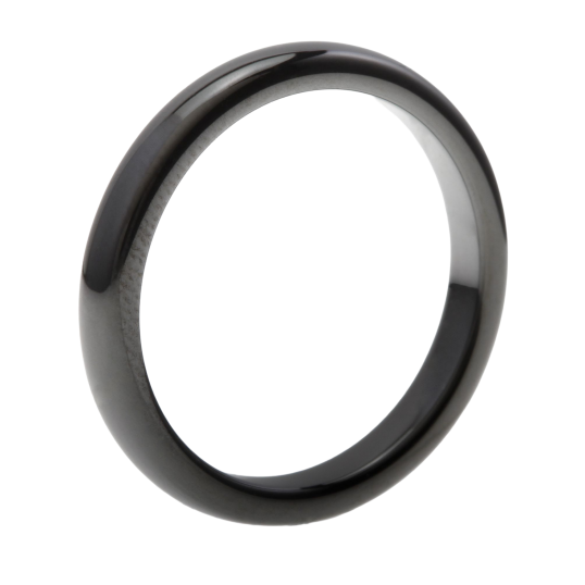 Bague en céramique noire, petit modèle