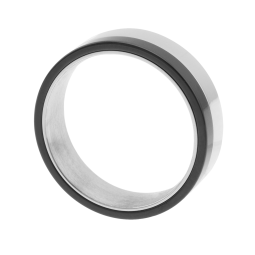 Bague en acier et céramique