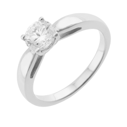 Bague en argent rhodié et oxyde de zirconium