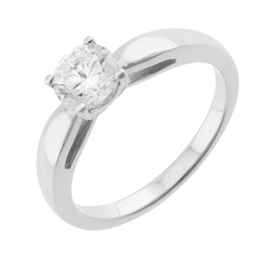 Bague en argent rhodié et oxyde de zirconium
