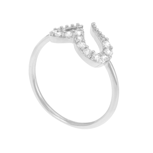 Bague en argent rhodié, oxydes de ziconium Bague en argent rhodié, oxydes de ziconium