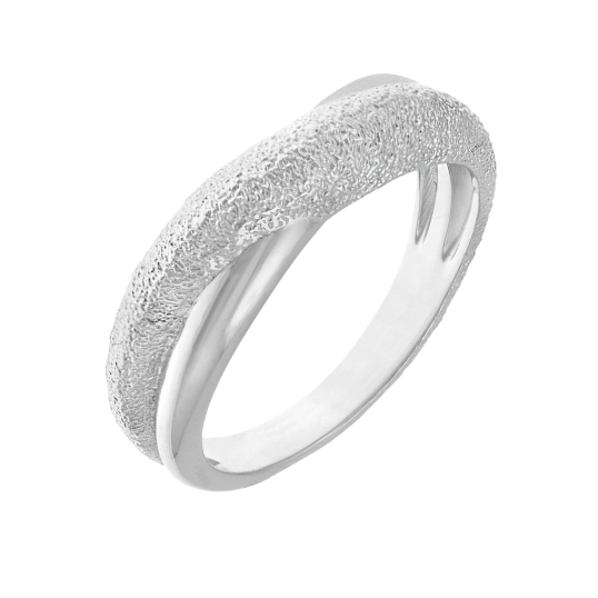 Bague en argent rhodié