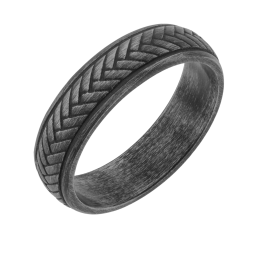 Bague en acier vieilli