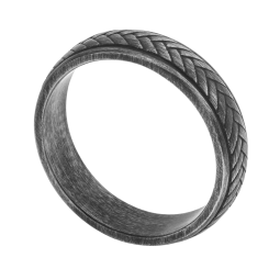 Bague en acier vieilli