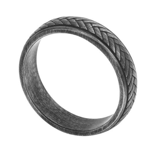 Bague en acier vieilli