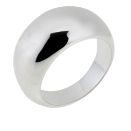 Bague jonc en argent rhodié (grand modèle)