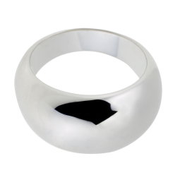 Bague jonc en argent rhodié (grand modèle)