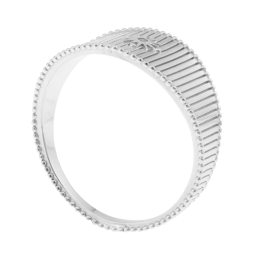 Bague en argent rhodié et oxyde de zirconium