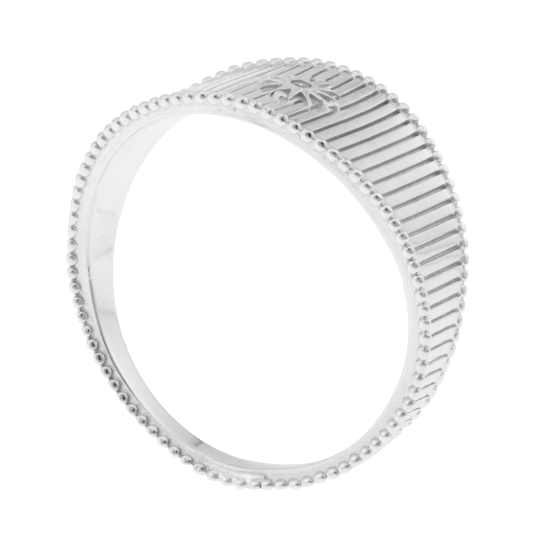 Bague en argent rhodié et oxyde de zirconium