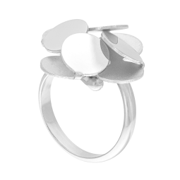 Bague en argent rhodié 