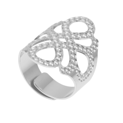 Bague en argent rhodié 