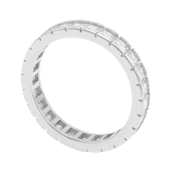Bague en argent rhodié et oxydes de zirconium