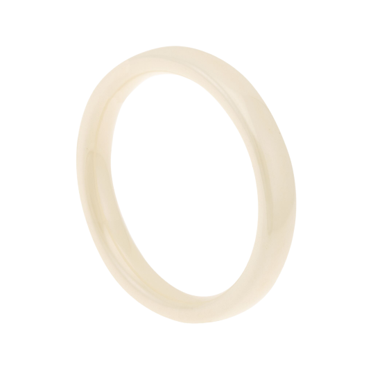 Bague en céramique crème